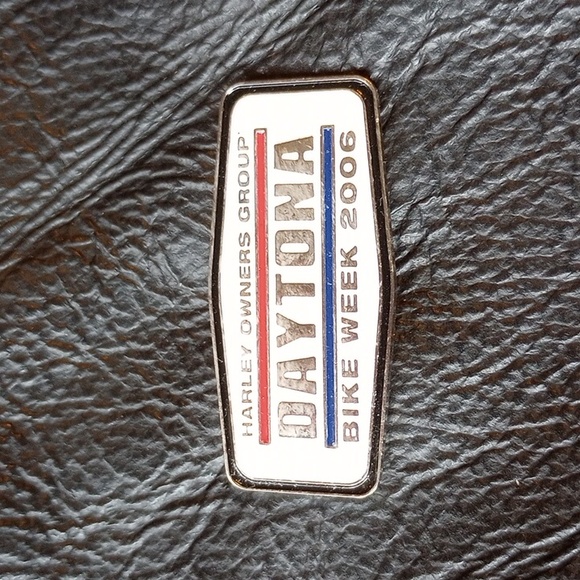 Harley-Davidson, Large black leather embroidered vest: pockets, laces, zippers - Picture 3 of 7